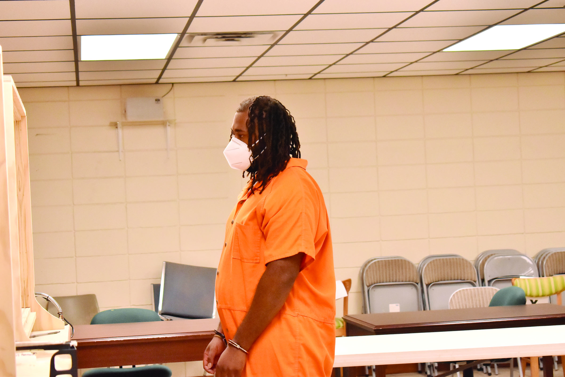 Dayshon Allen appears before Municipal Court Judge Donovan McComb Monday. By Susan Amundson