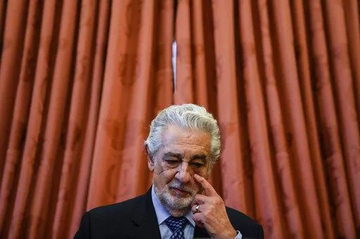 Opera tenor Placido Domingo attends an awards ceremony in the Royal Theatre in Madrid, Spain, June 10, 2021. Domingo's name has appeared in an investigation of a sect-like organization in Argentina whose leaders have been charged with crimes including sexual exploitation. Domingo has not been accused of any wrongdoing. “Placido didn’t commit a crime, nor is he part of the organization, but rather he was a consumer of prostitution,” said a law enforcement official who spoke of condition of 