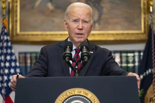 President Joe Biden speaks on student loan debt forgiveness, in the Roosevelt Room of the White House, Oct. 4, 2023, in Washington. The Biden administration will start canceling student loans for some borrowers starting in February as part of a new repayment plan. Cancellation was originally set to begin in July under the new SAVE repayment plan, but it's being unrolled ahead of schedule to provide faster relief to borrowers. (AP Photo/Evan Vucci, File)
