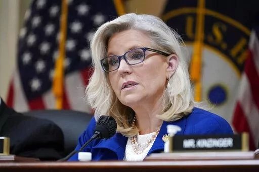 Vice Chair Liz Cheney, R-Wyo., speaks as the House select committee investigating the Jan. 6 attack on the U.S. Capitol, holds a hearing on Capitol Hill in Washington, Oct. 13, 2022. (AP Photo/J. Scott Applewhite, File)