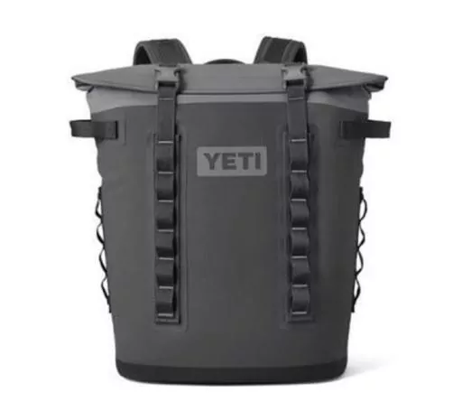 This photo provided by the Consumer Product Safety Commission shows YETI Hopper M20 Soft Backpack Cooler. U.S. product regulators said Thursday, March 9, 2023, that Yeti has recalled 1.9 million coolers and gear cases because magnets can come detached from them, posing a risk of serious injury or death. The Consumer Product Safety Commission said consumers should immediately stop using the four recalled products and contact Yeti for refund information. (Consumer Product Safety Commission via AP)
