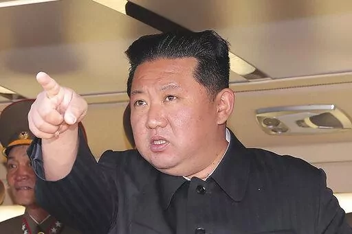 This undated photo provided on April 17, 2022, by the North Korean government shows Kim Jong Un at an undisclosed location in North Korea. The content of this image is as provided and cannot be independently verified. (Korean Central News Agency/Korea News Service via AP, File)