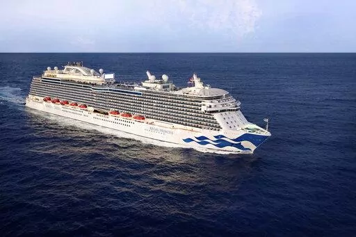 This image released by CBS shows a Princess Cruise ship. CBS announced a new reality show called “The Real Love Boat,” a sea-going dating show that’s part of the CBS fall schedule.  Described as a “romance adventure competition,” the series credits as its inspiration the popular and kitschy comedy-drama “The Love Boat,” which aired from 1977-86. (Princess Cruise/CBS via AP)