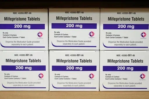 Boxes of the drug mifepristone sit on a shelf at the West Alabama Women's Center in Tuscaloosa, Ala., on March 16, 2022. The Supreme Court on Thursday, June 13, 2024, unanimously preserved access to the medication that was used in nearly two-thirds of all abortions in the U.S. last year, in the court’s first abortion decision since conservative justices overturned Roe v. Wade two years ago. (AP Photo/Allen G. Breed, File)