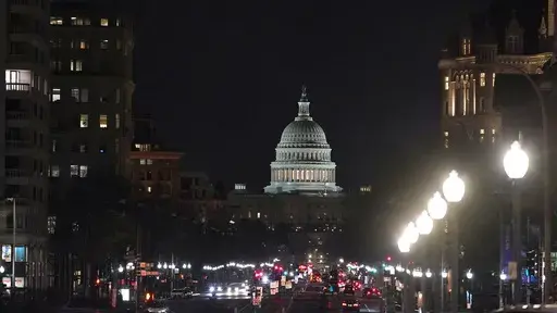 The U.S. Capitol is viewed looking east from Freedom Plaza Jan. 23, 2022, in Washington. (AP Photo/Mariam Zuhaib, File)