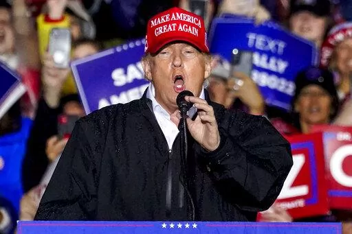 Former President Donald Trump speaks at a campaign rally in Greensburg, Pa., on May 6, 2022. A federal judge on Friday, May 27, 2022 dismissed Trump's lawsuit against New York Attorney General Letitia James, allowing her civil investigation into his business practices to continue. (AP Photo/Gene J. Puskar, File)