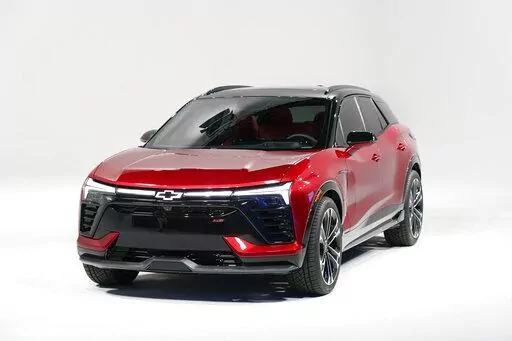 The 2024 Chevrolet SS EV is shown in Warren, Mich., Tuesday, July 12, 2022. (AP Photo/Paul Sancya)