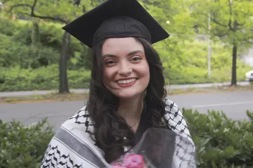 This undated family photo provided by the International Solidarity Movement on Friday, Sept. 6, 2024, shows Aysenur Ezgi Eygi of Seattle. (Courtesy of the Eygi family/International Solidarity Movement via AP)