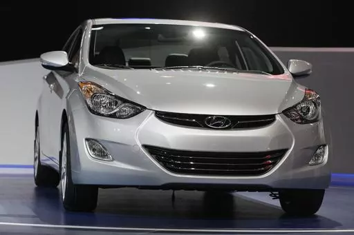 A 2013 Hyundai Elantra Coupe is shown at the Chicago Auto Show in Chicago on Feb. 8, 2012. In September, 2023, Hyundai and Kia issued a recall of 3.4 million of its vehicles in the United States, including the 2013 Hyundai Elantra. (AP Photo/Nam Y. Huh, File)