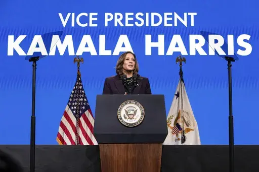 Vice President Kamala Harris speaks during the American Federation of Teachers' 88th national convention, July 25, 2024, in Houston. (AP Photo/Tony Gutierrez, file)