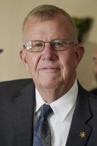 U.S. Rep. Mike Ezell, R-Miss., poses for a photo in Carriere, Miss., May 19, 2022. An antiwar activist says a U.S. congressman from Mississippi knocked a cellphone out of her hand as she asked about the Israel-Hamas war. The incident happened Tuesday as Republican Rep. Mike Ezell walked to a meeting in Washington. (AP Photo/Rogelio V. Solis, File)