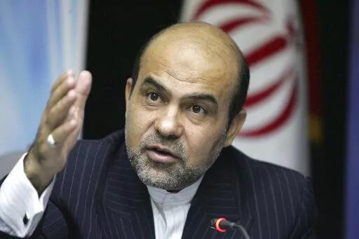 In this picture released on Tuesday, Oct. 14, 2008, by Islamic Republic News Agency, IRNA, Ali Reza Akbari speaks in a meeting to unveil the book "National Nuclear Movement" in Tehran, Iran. Iran said Saturday, Jan. 14, 2023, it had executed Akbari, a dual Iranian-British national who once held a high-ranking position in the country's defense ministry, despite international warnings to halt his death sentence, further escalating tensions with the West amid the nationwide protests now shaking the