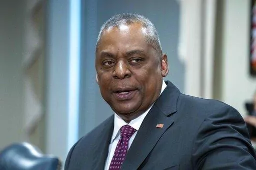 Secretary of Defense Lloyd Austin speaks during a meeting with Albanian Defense Minister Niko Peleshi at the Pentagon, Jan. 26, 2023, in Washington. Within hours of an Air Force F-22 downing a giant Chinese balloon that had crossed the United States, Austin reached out to his Chinese counterpart via a special crisis line, aiming for a quick general-to-general talk that could explain things and ease tensions. But Austin's effort on Feb. 4 fell flat, when Chinese Defense Minister Wei Fenghe declin