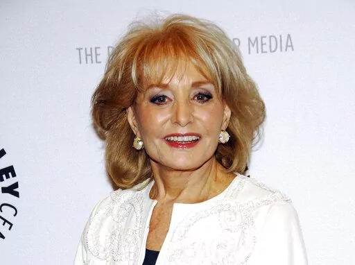 Barbara Walters arrives to participate in a panel discussion featuring the hosts of ABC's "The View," at The Paley Center for Media on April 9, 2008, in New York. Walters, a superstar and pioneer in TV news, has died, according to ABC News on Friday, Dec. 30, 2022. She was 93. (AP Photo/Evan Agostini, File)