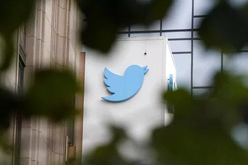 A sign at Twitter headquarters is shown in San Francisco, Dec. 8, 2022. The House Oversight Committee is set to hear testimony from former Twitter employees involved in the social media platform’s handling of reporting on President Joe Biden’s son Hunter. The committee confirmed Monday that the former Twitter employees will testify at a hearing next week. (AP Photo/Jeff Chiu, File)