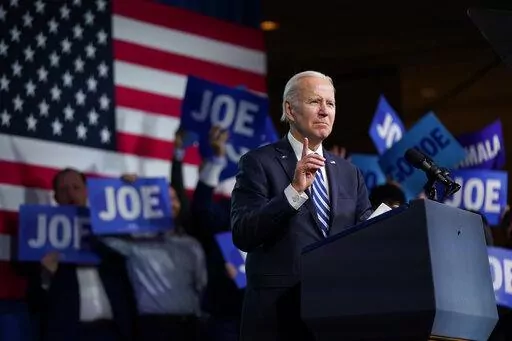 President Joe Biden speaks at the Democratic National Committee Winter Meeting, Friday, Feb. 3, 2023, in Philadelphia. (AP Photo/Patrick Semansky)
