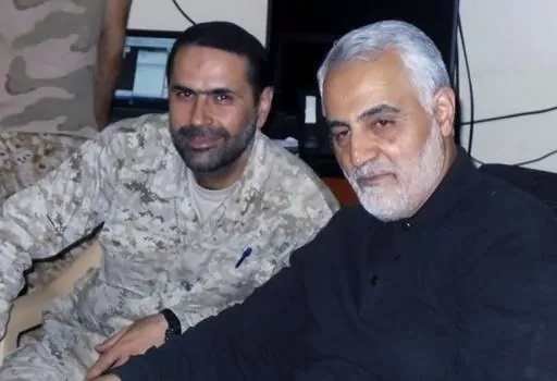 This undated picture released by Hezbollah Military Media, shows senior Hezbollah commander Wissam Tawil, left, who was killed in Kherbet Selem village, south Lebanon, on Monday, Jan. 8, 2024, sitting next of slain Iran's Quds force General Qassem Soleimani, who was killed in Baghdad by a U.S. drone strike in January 2020. An Israeli airstrike killed Tawil, who is an elite Hezbollah commander in southern Lebanon, the latest in an escalating exchange of strikes along the border that have raised f