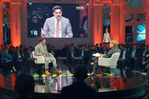 Yasir al-Rumayyan, the governor of Saudi Arabia's sovereign wealth fund, known as the Public Investment Fund, speaks at an event organized by the fund and the Future Investment Initiative Institute in New York on Thursday, Sept. 22, 2022. Saudi Arabia appears to be leaving behind the stream of negative coverage that the killing of Jamal Khashoggi elicited since 2018. The kingdom is once again enthusiastically welcomed back into polite and powerful society and it is no longer as frowned upon to s