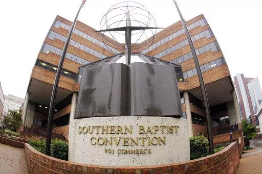 This Wednesday, Dec. 7, 2011 file photo shows the headquarters of the Southern Baptist Convention in Nashville, Tenn. Leaders of the SBC, America's largest Protestant denomination, stonewalled and denigrated survivors of clergy sex abuse over almost two decades while seeking to protect their own reputations, according to a scathing 288-page investigative report issued Sunday, May 22, 2022. (AP Photo/Mark Humphrey, File)