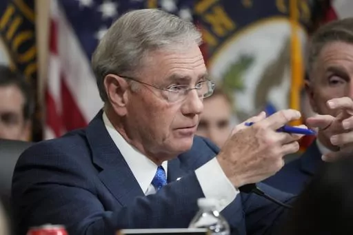 Rep. Blaine Luetkemeyer, R-Mo., questions witnesses during a hearing of a special House committee dedicated to countering China, on Capitol Hill, Tuesday, Feb. 28, 2023, in Washington. Luetkemeyer will not seek reelection, though his departure in what is considered a safe Republican district is unlikely to impact the balance of power after the 2024 election. Luetkemeyer announced his decision Thursday, Jan. 4. (AP Photo/Alex Brandon, File)
