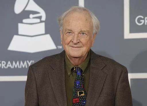Chris Strachwitz arrives at the 54th annual GRAMMY Awards on Feb. 12, 2012, in Los Angeles. Strachwitz, a producer, musicologist and one-man preservation society whose Arhoolie Records released thousands of songs by regional performers and comprised an extraordinary American archive that became known and loved worldwide, died Friday, May 5, 2023, according to the Arhoolie Foundation. He was 91. (AP Photo/Chris Pizzello, File)