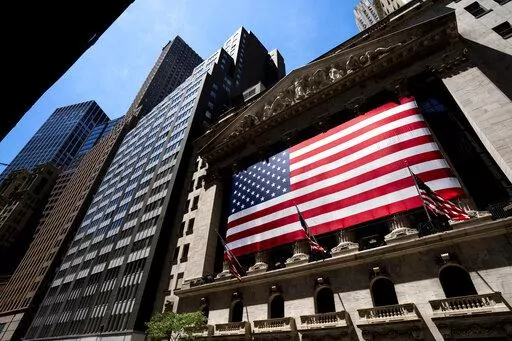 The New York Stock Exchange on Wednesday, June 29, 2022, in New York. Stocks are opening lower on Wall Street Friday, Aug. 5,  following much stronger than expected hiring data from the Labor Department.(AP Photo/Julia Nikhinson, File)